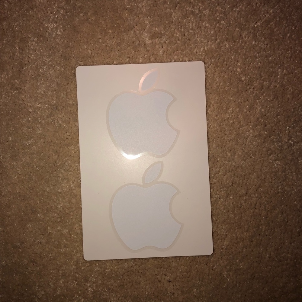 Apple stickers.